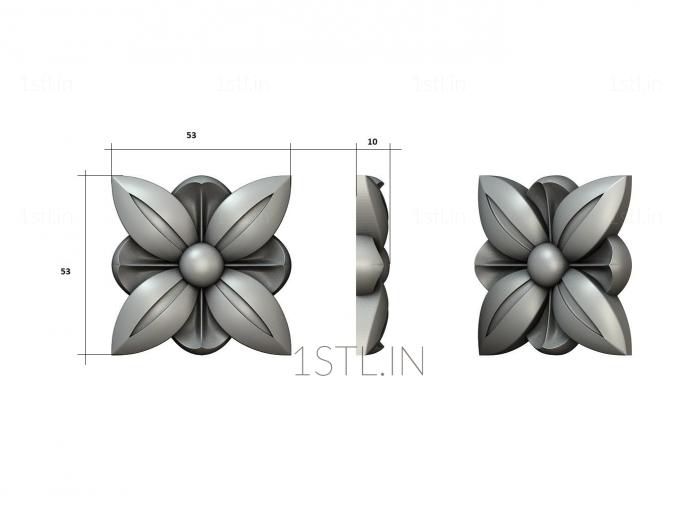 Rozette (RZ_1057) 3D model for CNC machine